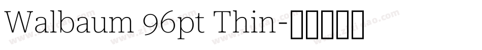Walbaum 96pt Thin字体转换
